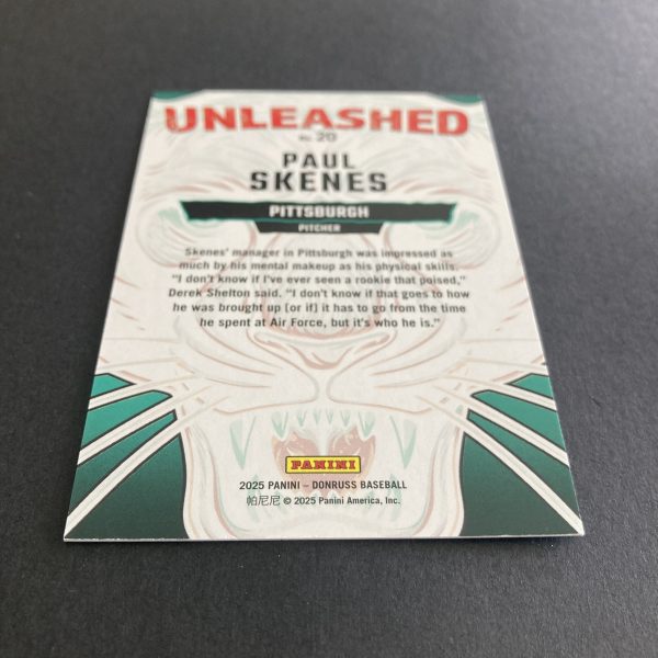 Paul Skenes 2025 Donruss Unleashed SSP Blue Xplosion /49 Insert Card #20