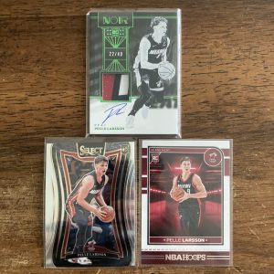 pelle larsson lot of basketball cards, rookie patch auto rc - instant collection bundle pack