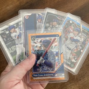 pete crow-armstrong lot of baseball cards, rookie rc - instant collection bundle pack