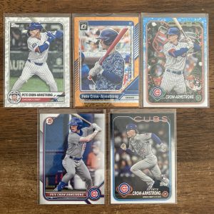 pete crow-armstrong lot of baseball cards, rookie rc - instant collection bundle pack