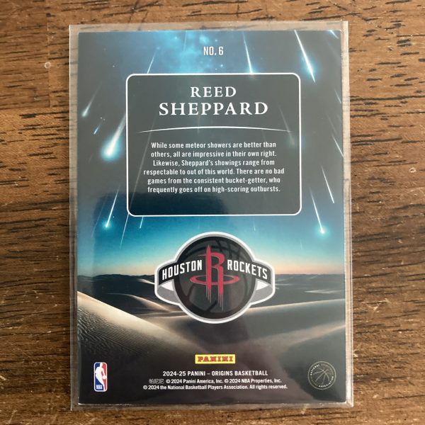 Reed Sheppard RCs Pack w/SP (#'ed /99) Origins Insert, Pack of 5 Basketball Rookie Cards (inv5) - Image 6