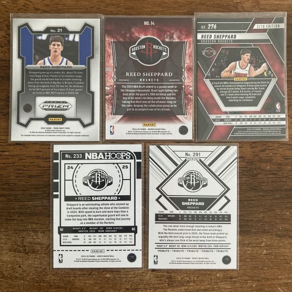 reed sheppard lot of basketball cards, rookie rc - instant collection bundle pack