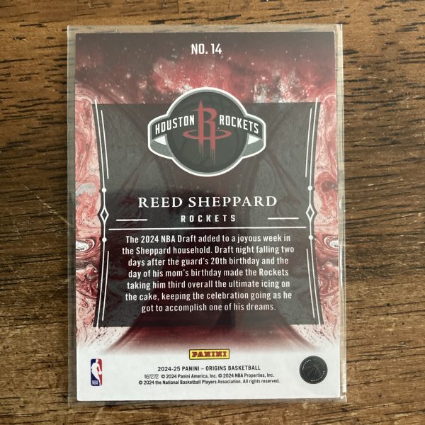 Reed Sheppard RCs Pack w/SP (#'ed /115) Origins Insert, Pack of 5 Basketball Rookie Cards (inv6) - Image 5