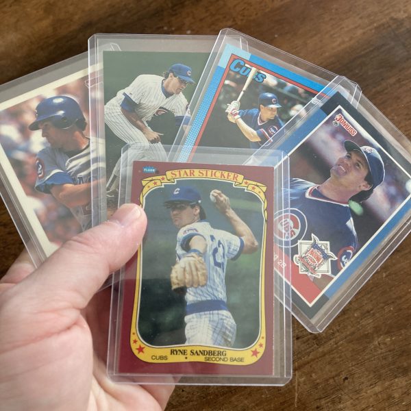 ryne sandberg lot of vintage baseball cards - instant collection bundle pack