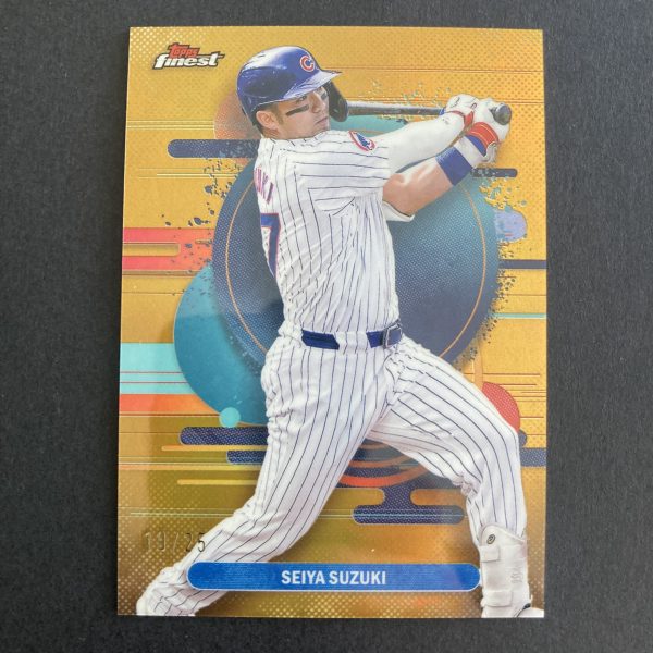 Seiya Suzuki 2025 Topps Finest SSP Gold parallel Uncommon card #144, serial numbered 10/25
