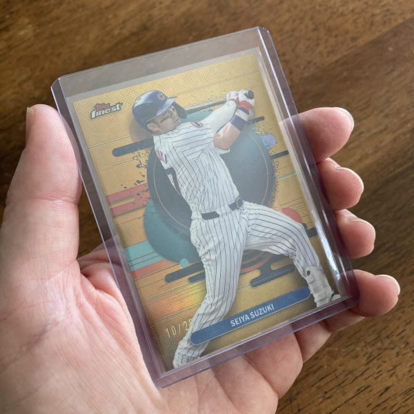 Seiya Suzuki 2025 Topps Finest SSP Gold parallel Uncommon card #144, serial numbered 10/25