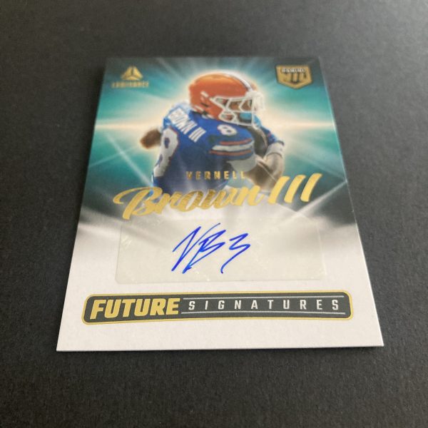 Vernell Brown III 2025 Panini Luminance Future Signatures Gold Auto #NIL-VBN, Florida Gators VB3