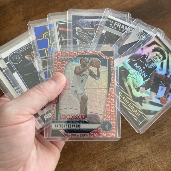 anthony edwards lot of basketball cards, rookie rc - instant collection bundle pack