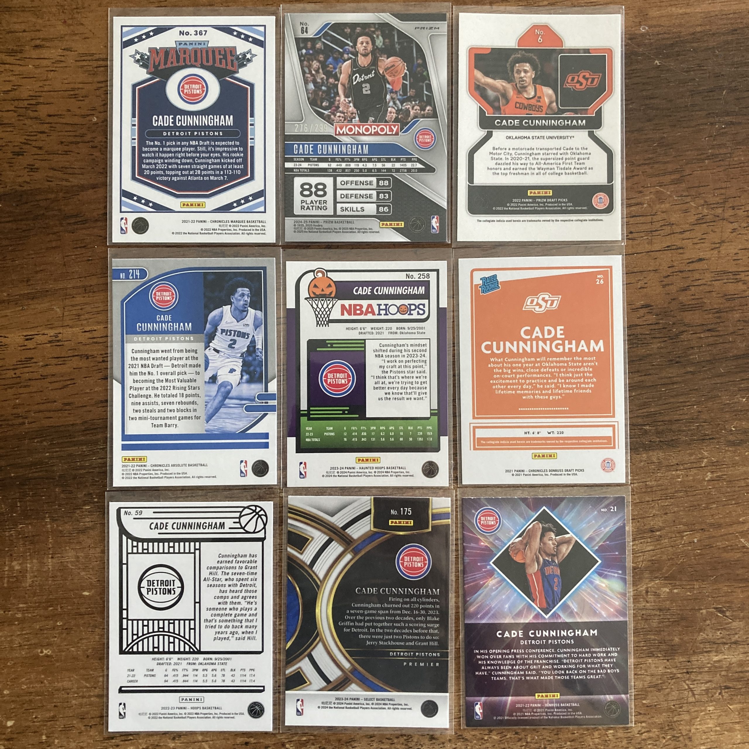 cade cunningham lot of basketball cards - instant collection bundle pack