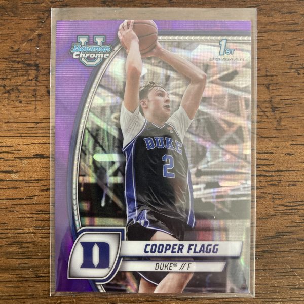 Cooper Flagg Lot w/SP Purple Lava Refractor, Pack of 2 Basketball Cards - Image 4