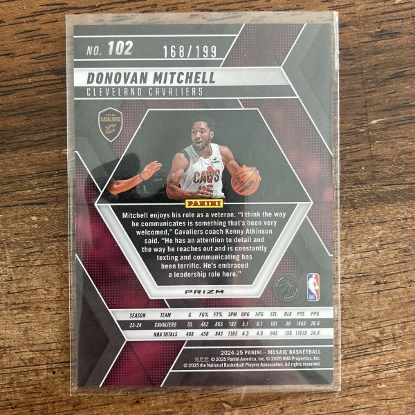 Donovan Mitchell Lot w/SP (#'ed /199) Blue Mosaic Prizm, Pack of 9 Basketball Cards (inv2) - Image 5