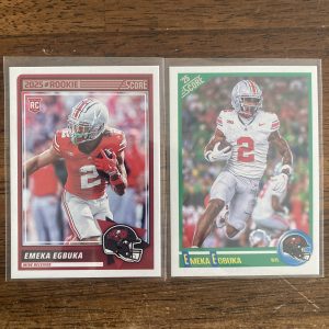 emeka egbuka lot of football cards, rookie rc - instant collection bundle pack