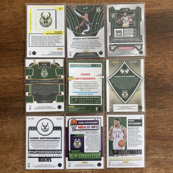 giannis antetokounmpo lot of basketball cards - instant collection bundle pack