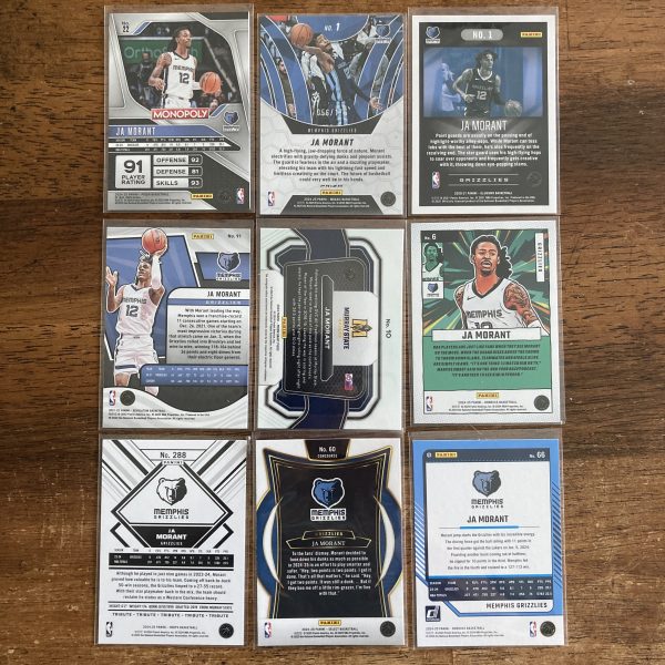 ja morant lot of basketball cards - instant collection bundle pack