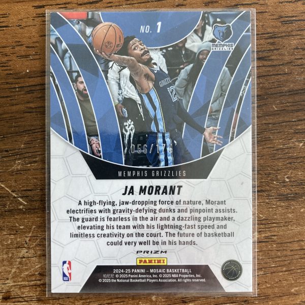 Ja Morant Lot w/SP (#'ed /175) Purple Fluorescent Prizm, Pack of 9 Basketball Cards (elp) - Image 5