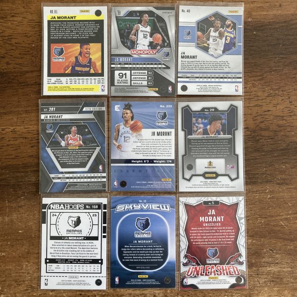 ja morant lot of basketball cards - instant collection bundle pack