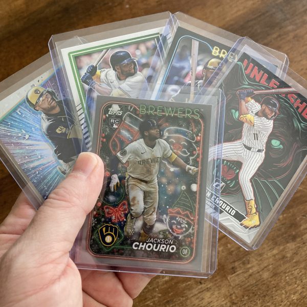 jackson chourio lot of baseball cards, rookie rc - instant collection bundle pack