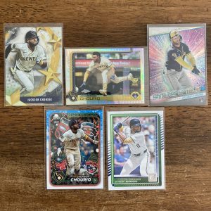 jackson chourio lot of baseball cards, rookie rc - instant collection bundle pack