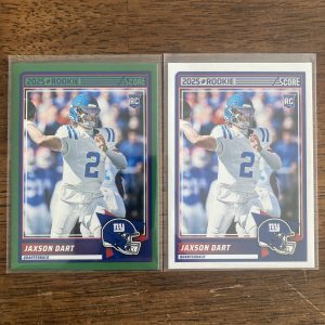 jaxson dart lot of football cards, rookie rc - instant collection bundle pack