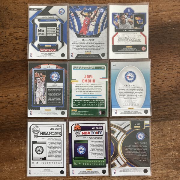 joel embiid lot of basketball cards - instant collection bundle pack