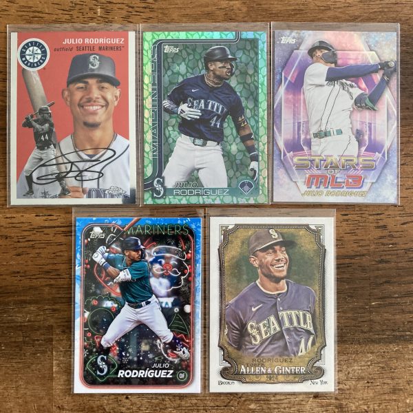 julio rodriguez lot of baseball cards - instant collection bundle pack