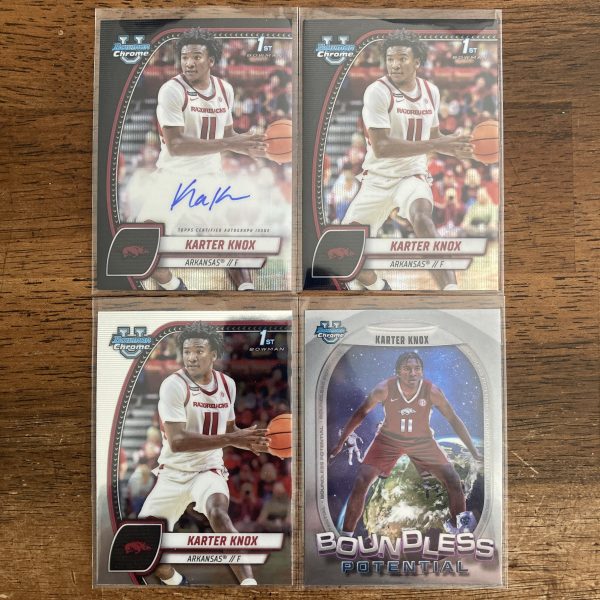 karter knox lot of basketball cards, autograph - instant collection bundle pack
