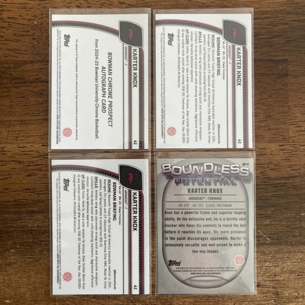 karter knox lot of basketball cards, autograph - instant collection bundle pack