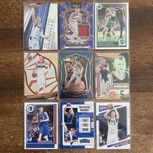 kristaps porzingis lot of basketball cards - instant collection bundle pack