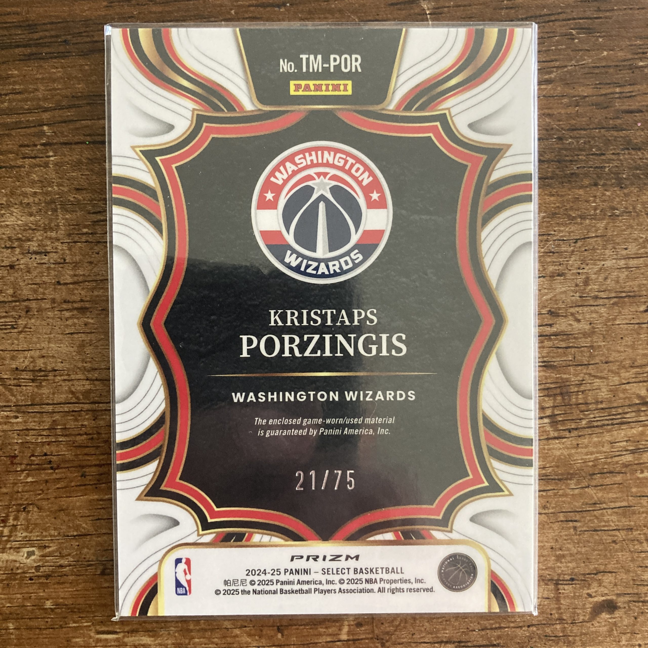 Kristaps Porzingis Lot w/SSP (#'ed /75) Blue Prizm Game-Used Relic, Pack of 9 Basketball Cards (memb) - Image 5