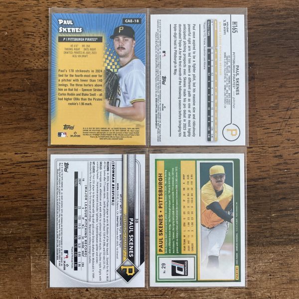 paul skenes lot of baseball cards, rookie rc - instant collection bundle pack