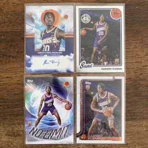 rasheer fleming lot of basketball cards, rookie rc, autograph - instant collection bundle pack