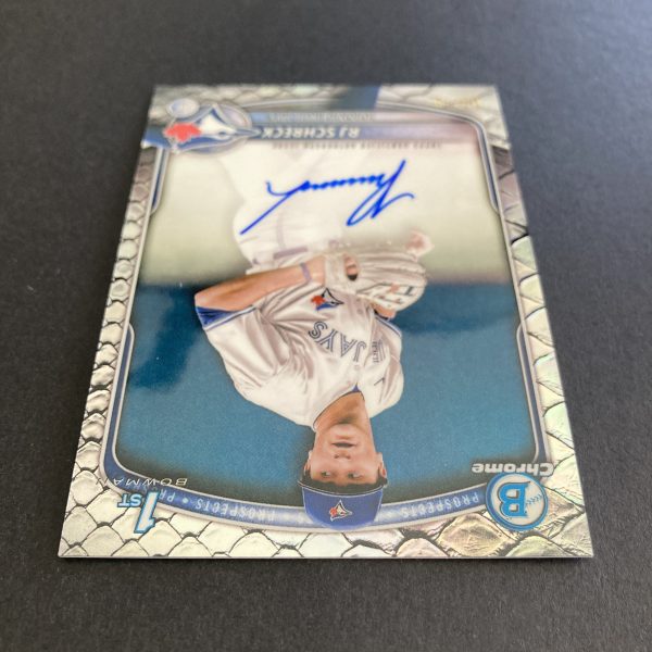 RJ Schreck 2025 Bowman Chrome 1st SSP Black Reptilian Refractor (#'ed 09/10) On-Card Auto CPA-RSC