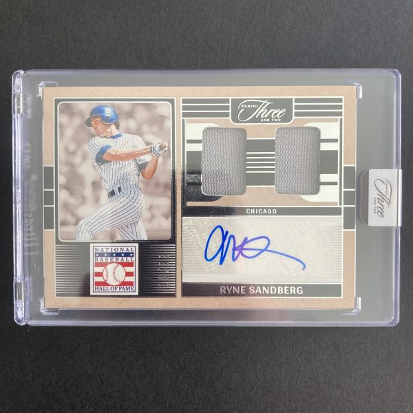 Ryne Sandberg Lot w/SSP Auto Relic and 6 Vintage 80s-90s Baseball Cards, Autograph - Image 4