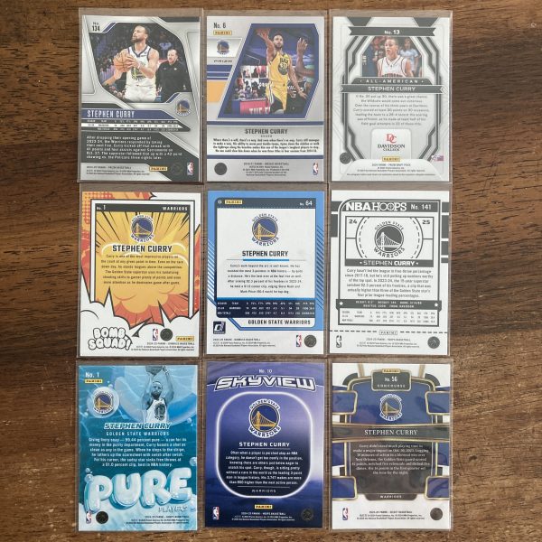 stephen curry lot of basketball cards - instant collection bundle pack