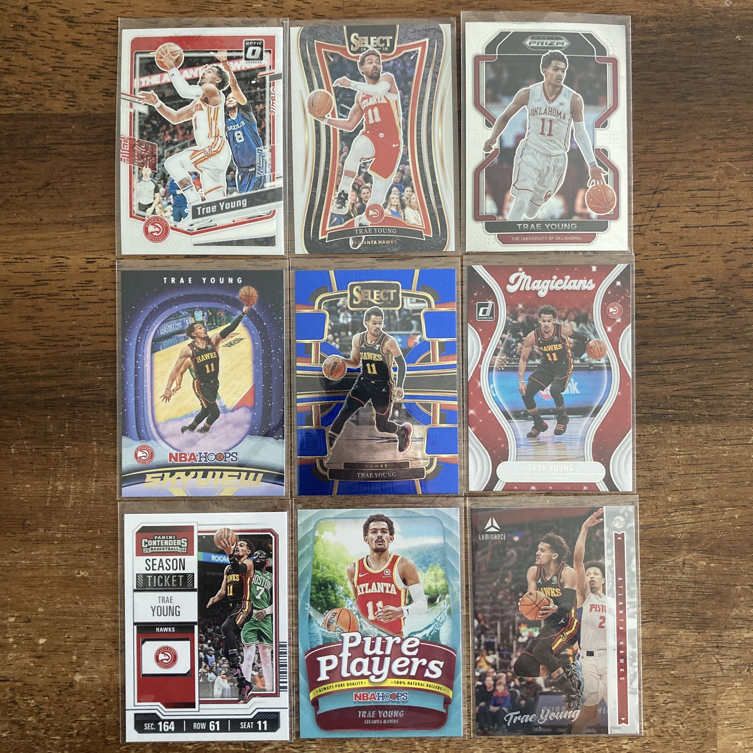 trae young lot of basketball cards - instant collection bundle pack
