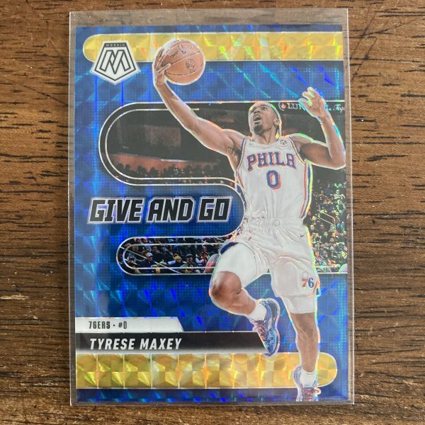 Tyrese Maxey Pack w/SSP (#'ed /99) Reactive Yellow Prizm & RCs, Pack of 9 Basketball Cards, Rookie - Image 4
