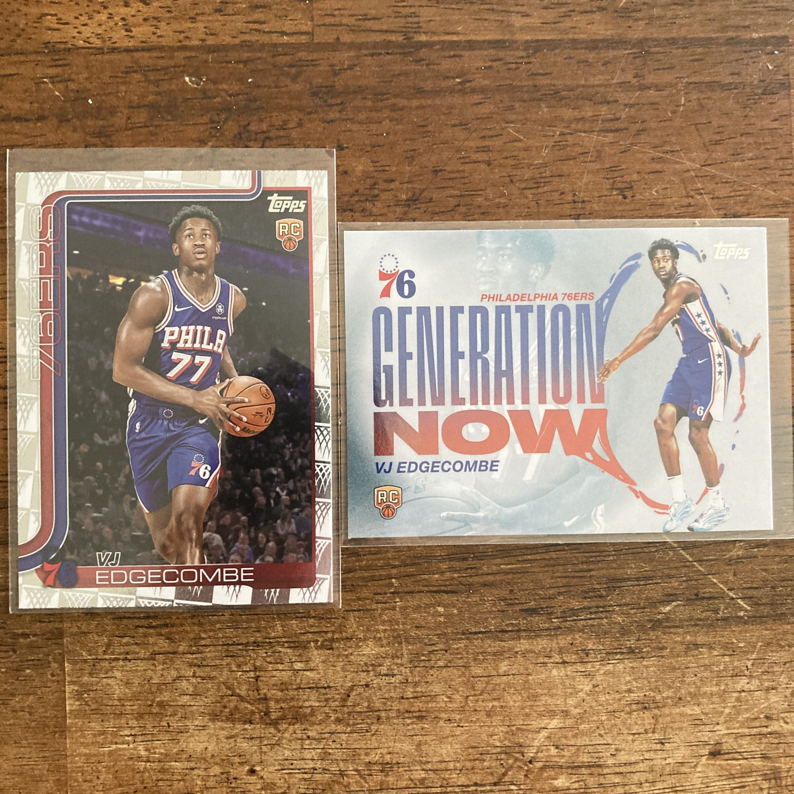 vj edgecombe lot of basketball cards, rookie rc - instant collection bundle pack
