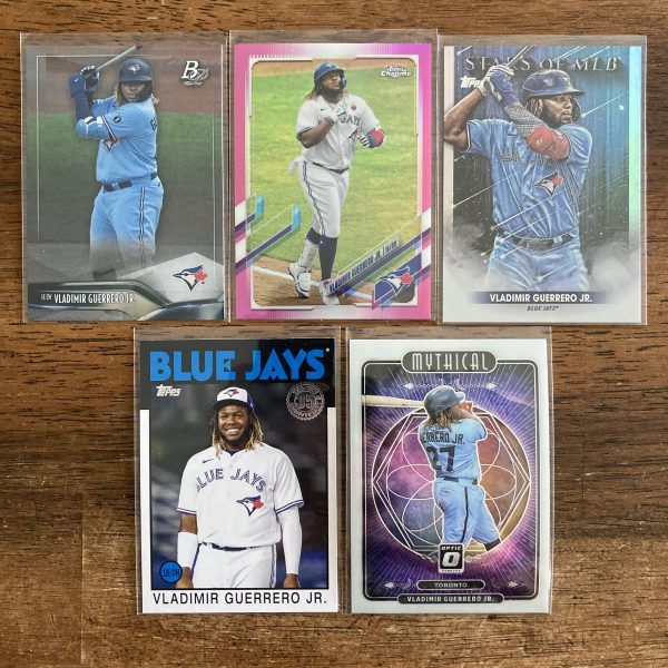 vladimir guerrero jr lot of baseball cards - instant collection bundle pack