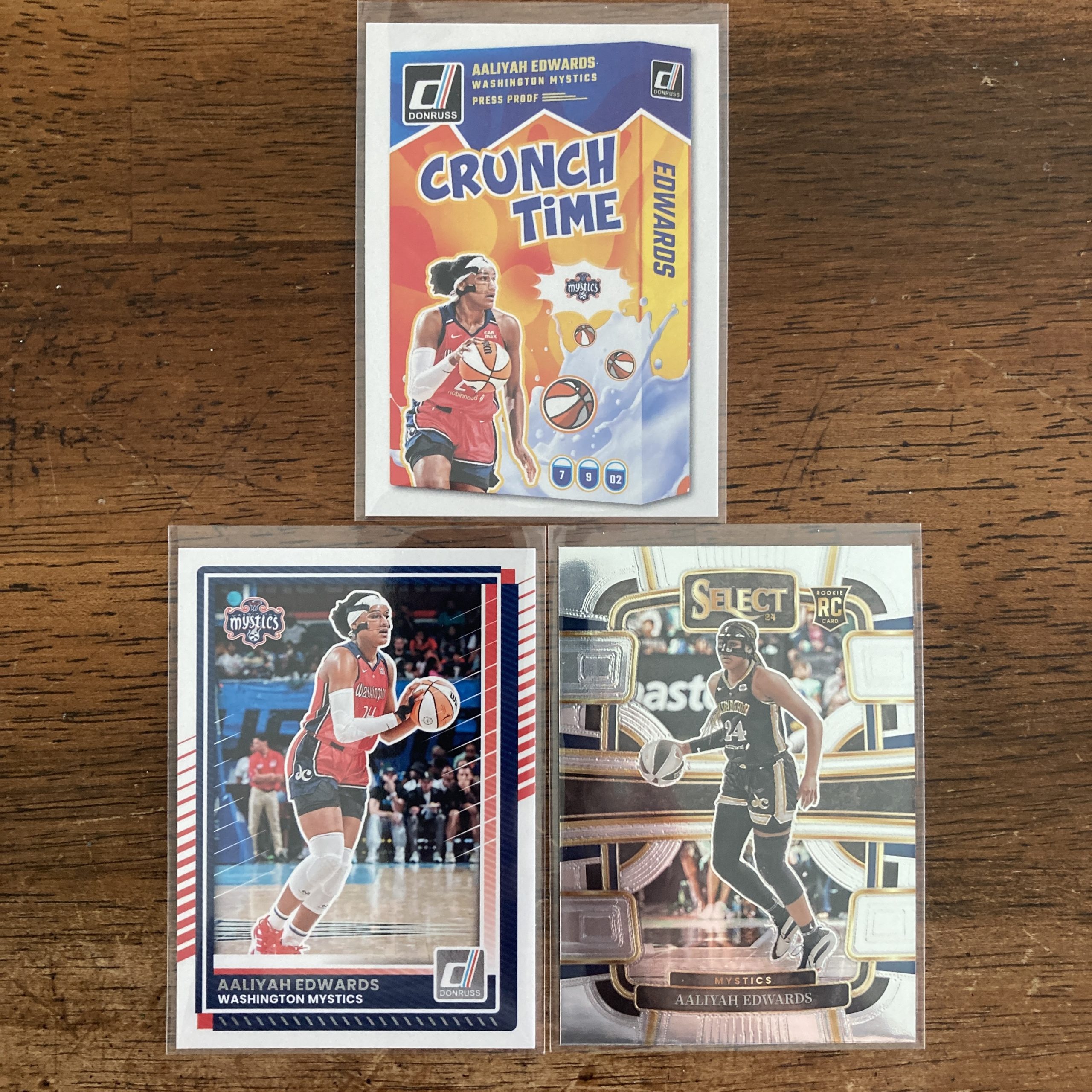 aaliyah edwards lot of basketball cards, rookie rc - instant collection bundle pack