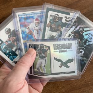 jalen hurts lot of football cards - instant collection bundle pack