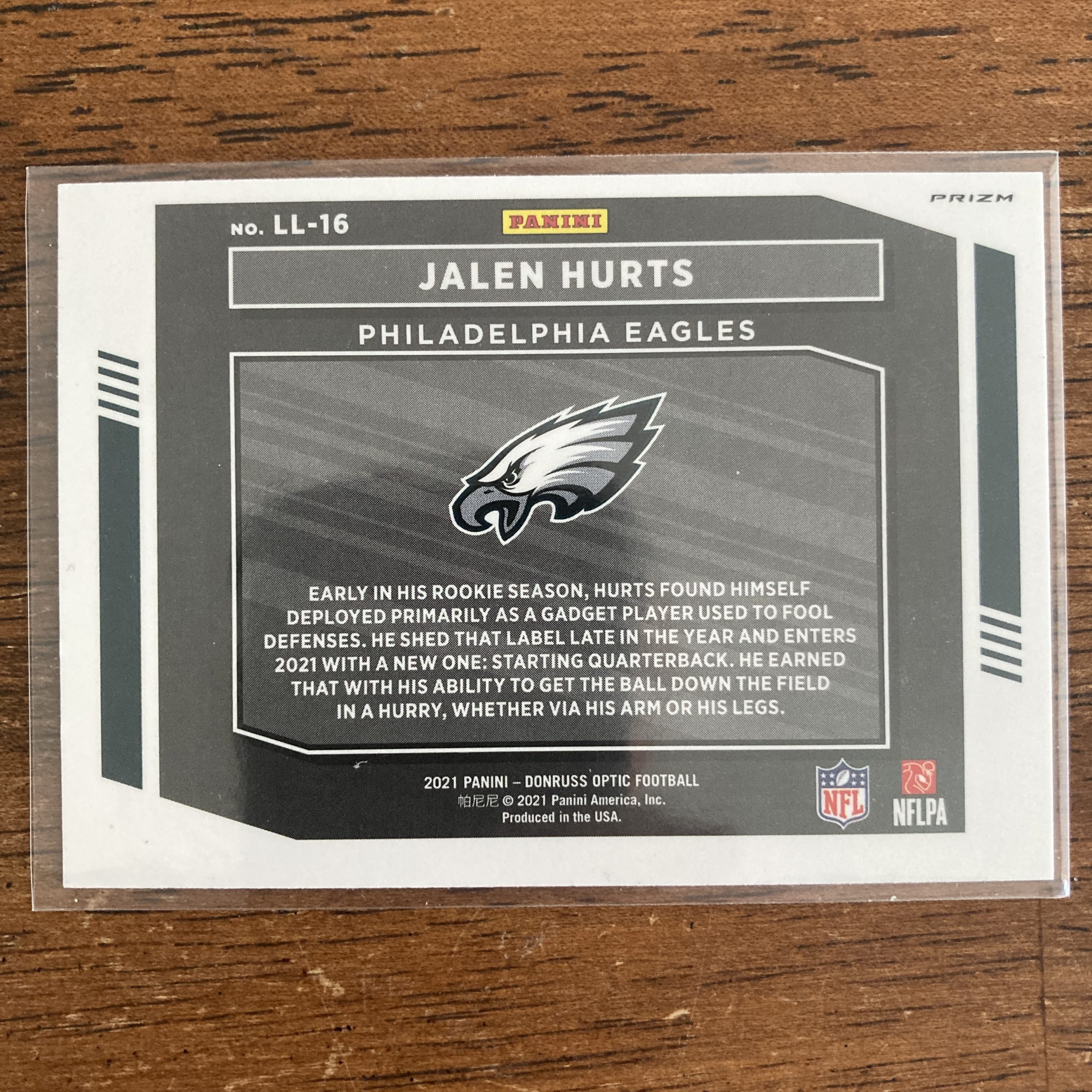 Jalen Hurts Pack w/SP Prizm Holo Insert, Lot of 5 Football Cards (inv4) - Image 5