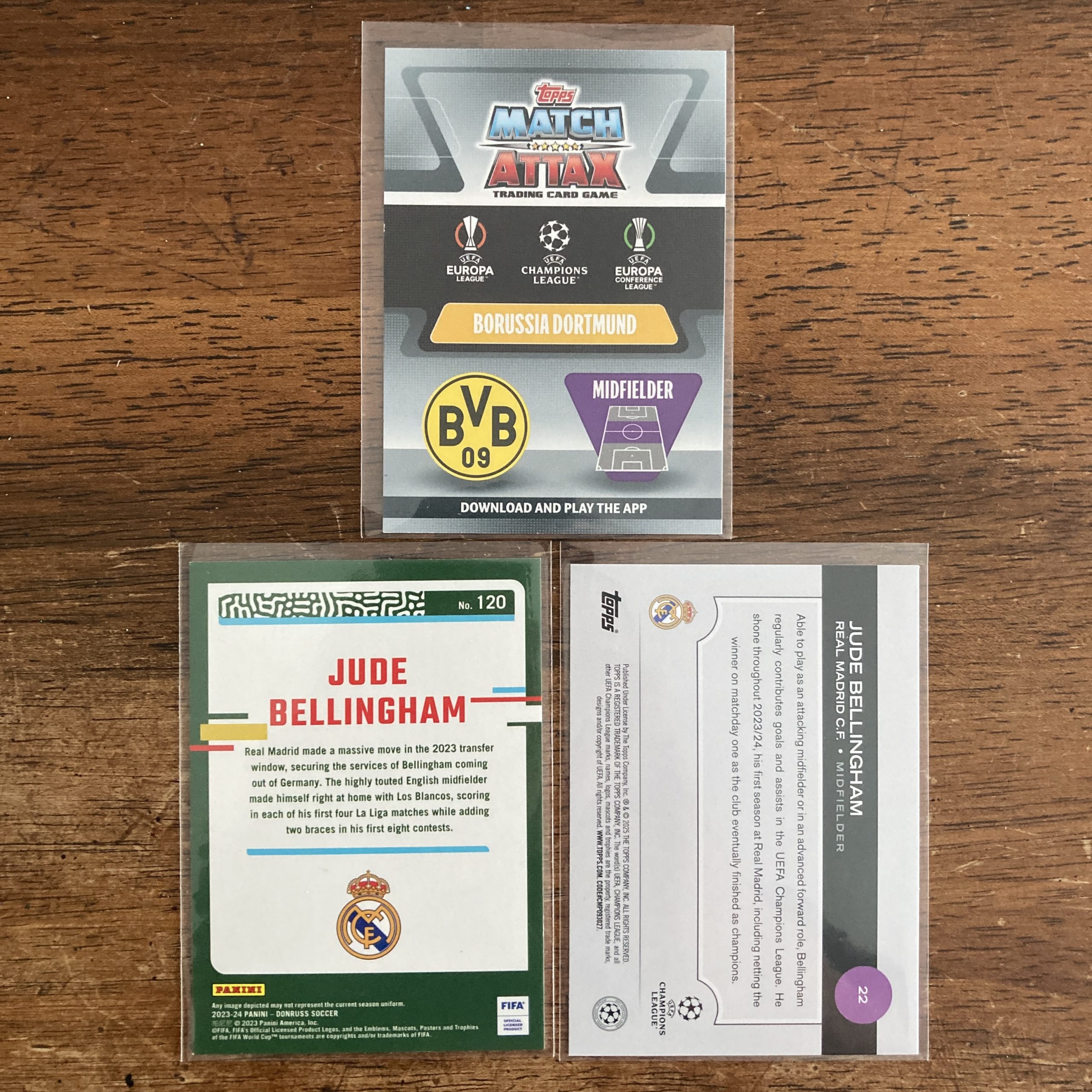 jude bellingham lot of soccer cards - instant collection bundle pack