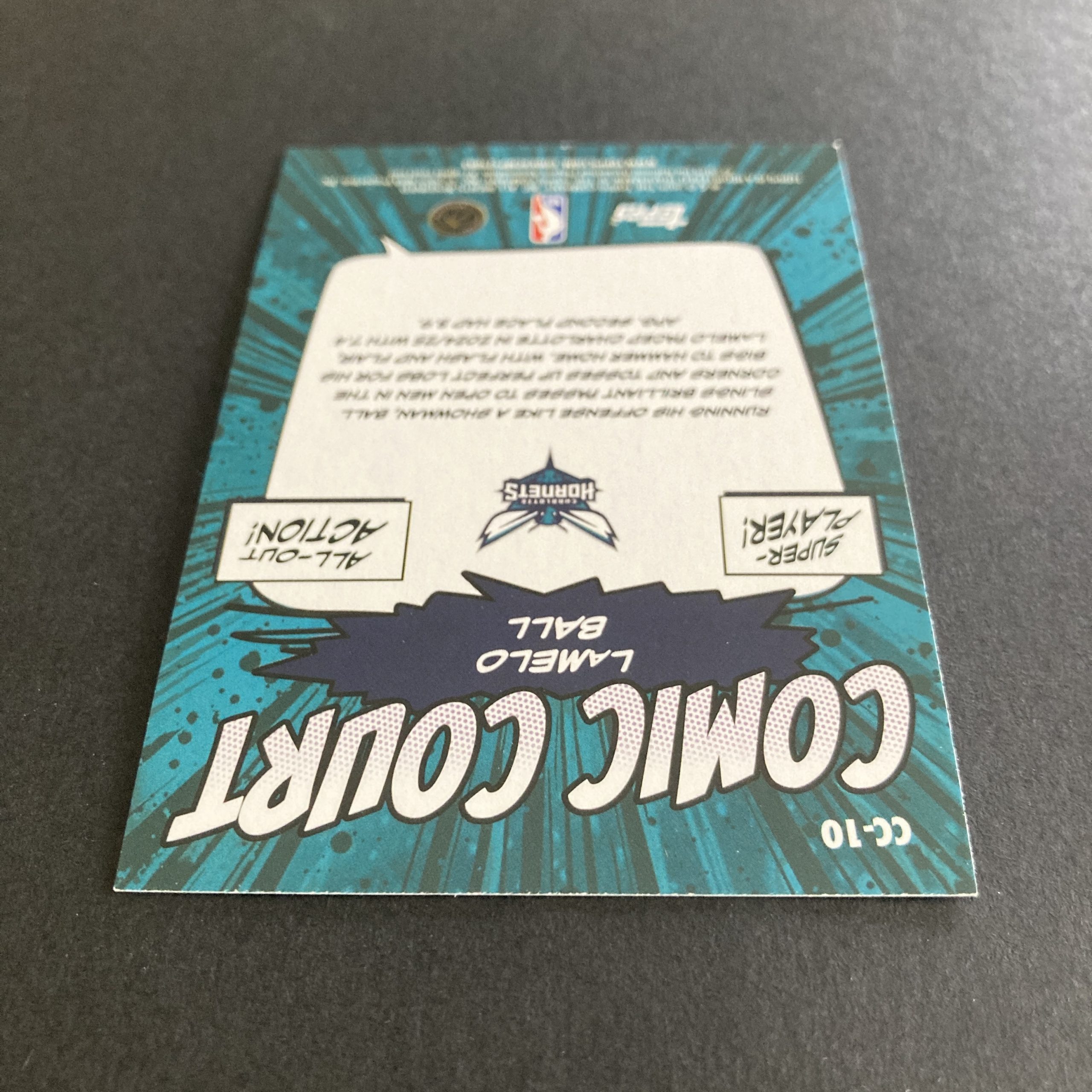 LaMelo Ball 2025-26 Topps Flagship SSP Comic Court holo insert card #CC-10