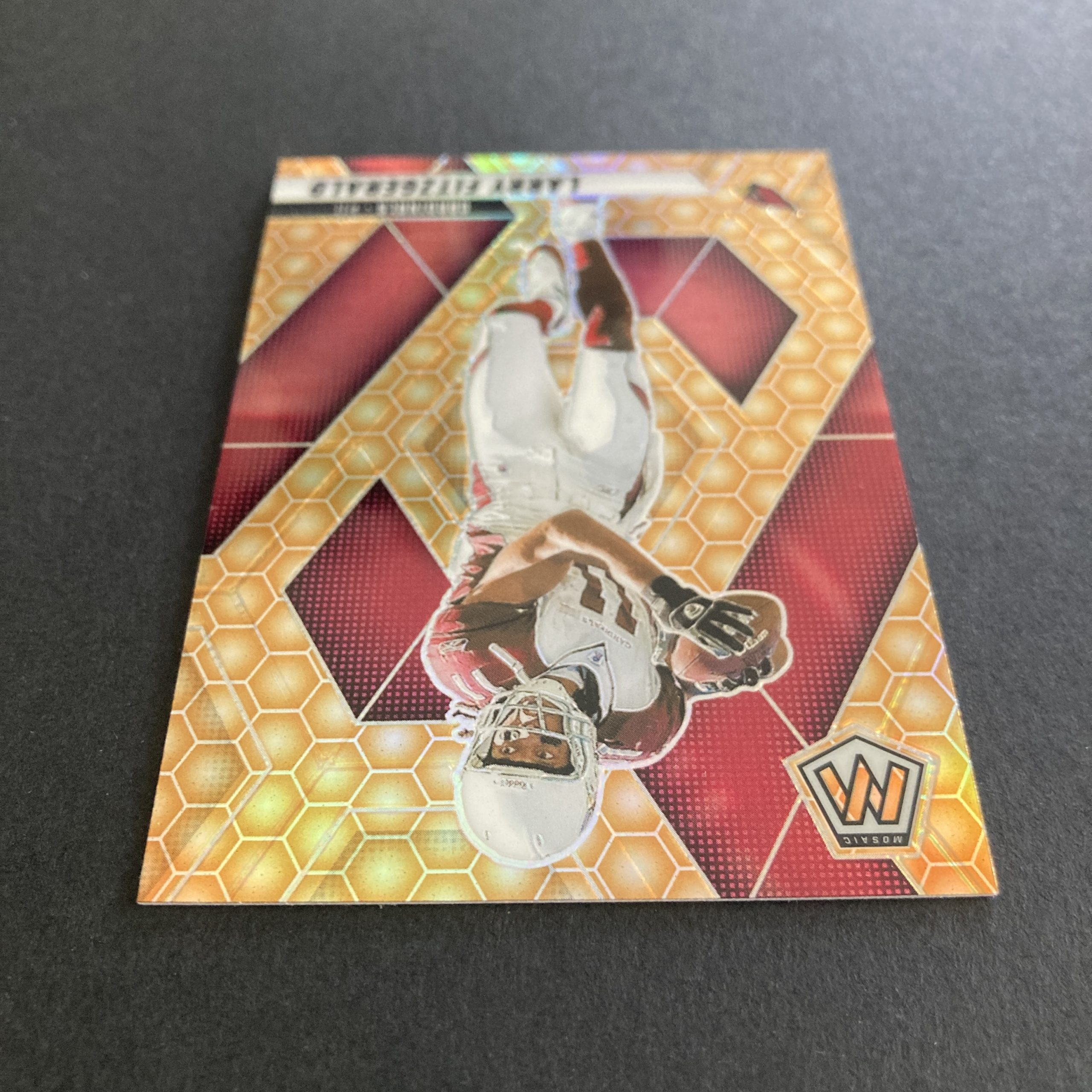 Larry Fitzgerald 2025 Panini Mosaic SSP Honeycomb Prizm holo parallel card #47