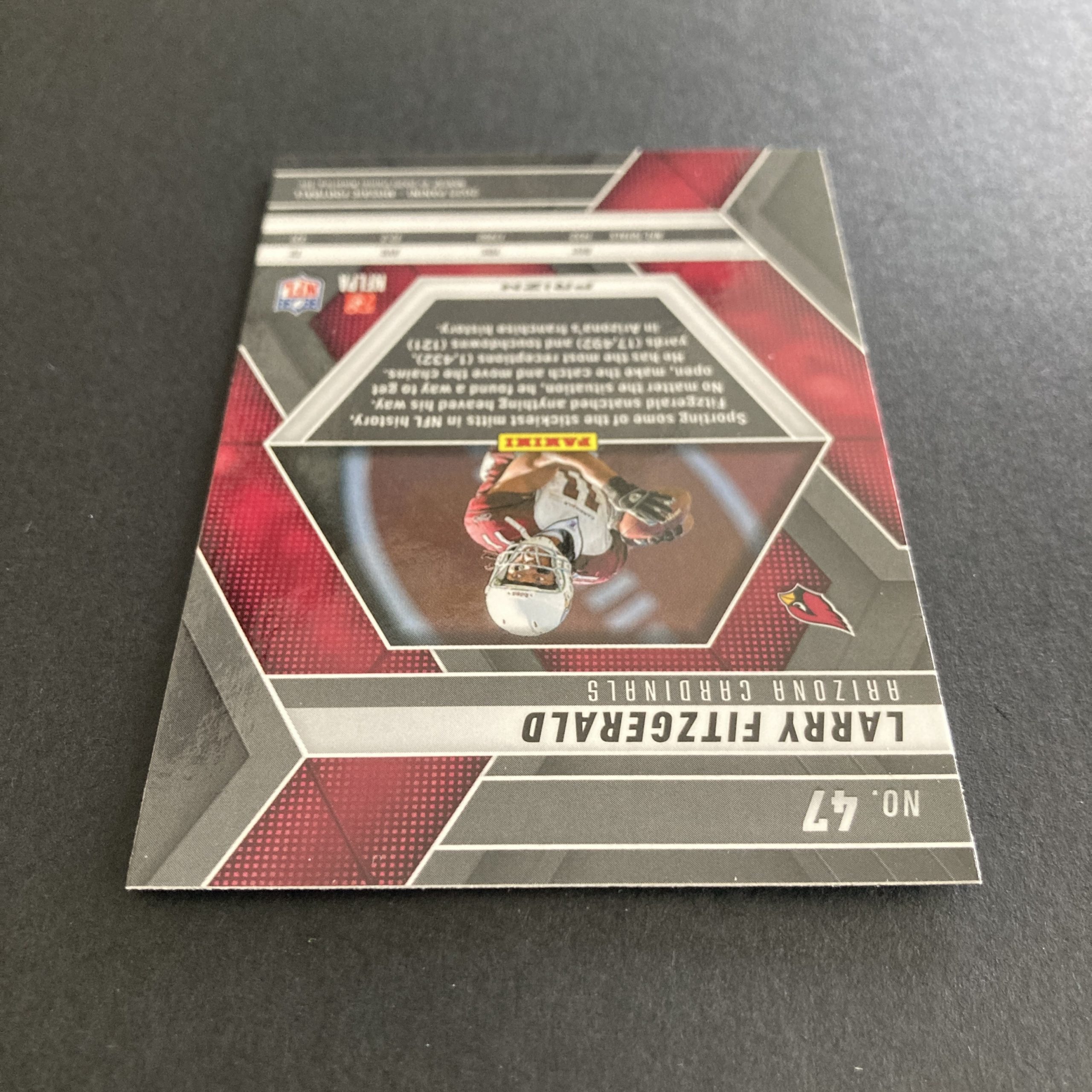 Larry Fitzgerald 2025 Panini Mosaic SSP Honeycomb Prizm holo parallel card #47