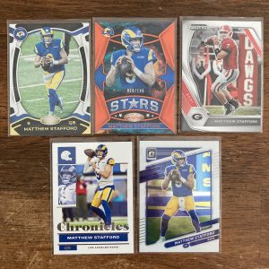 matthew stafford lot of football cards - instant collection bundle pack