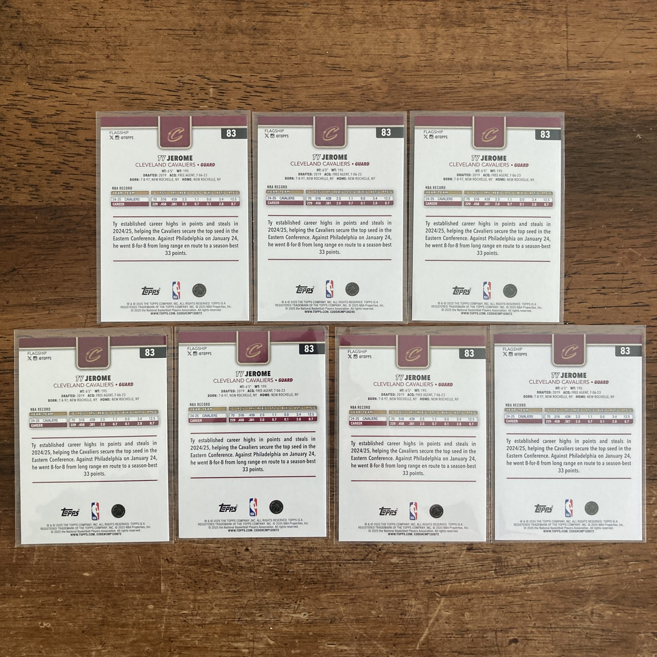 ty jerome lot of basketball cards - instant collection bundle pack