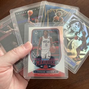 tyrese maxey lot of basketball cards, rookie rc - instant collection bundle pack