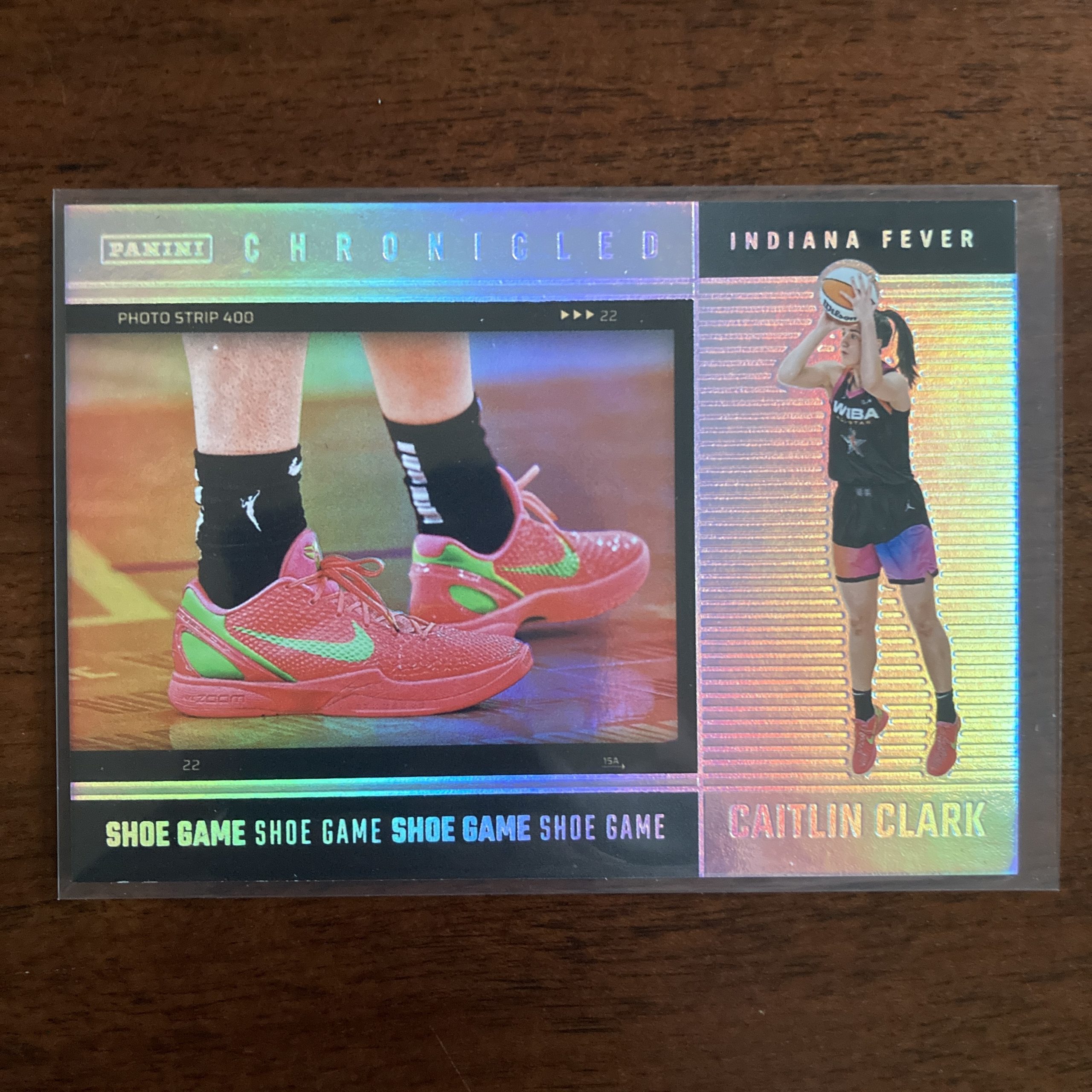 Caitlin Clark Pack w/SP Shoe Game Holofoil, Lot of 4 Basketball Cards, Panini Chronicled (cc7) - Image 4