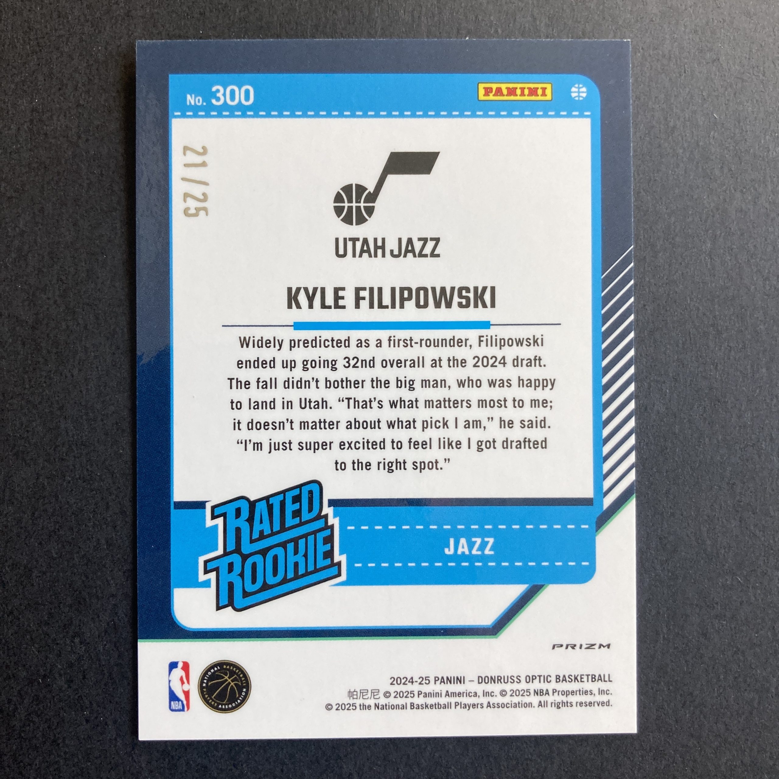 Kyle Filipowski RCs Pack w/SSP Green /25 & Noir Patch /20, Lot of 2 Basketball Cards (inv1) - Image 7